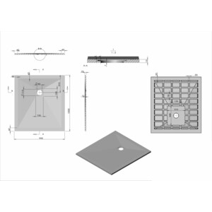 Душевой поддон Vincea VST-4SR 100х90 с сифоном, серый (VST-4SR9010G, VSPH-D132)