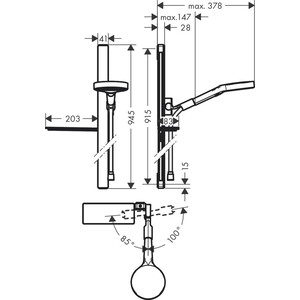 Душевые гарнитуры Hansgrohe Rainfinity хром (27671000) в Москвe