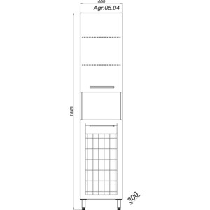 Пенал Aqwella Аллегро 40x184,5 белый (Agr.05.04) в Москвe