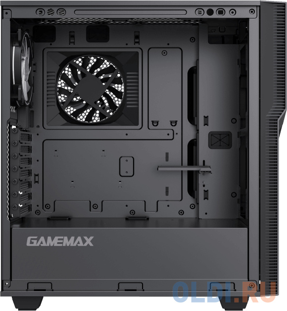 Gamemax Корпус ZORRO BLACK без БП (Midi Tower, Черный., 1*USB3.0, 1*USB Type-C, COC fan)