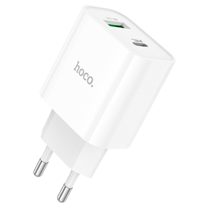 Зарядное устройство Hoco C80A Plus Rapido 1xUSB - 1xUSB-C 3А PD20W QC3.0 White 6931474779885