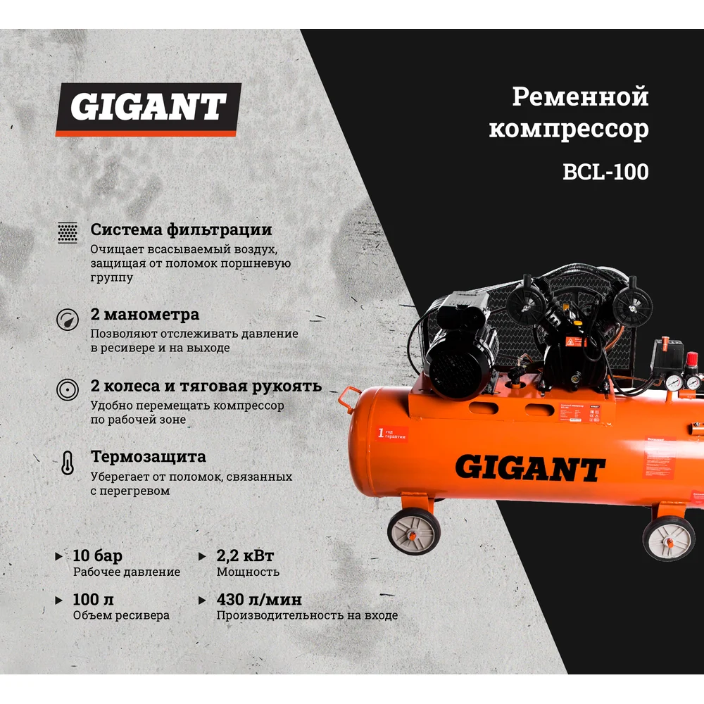 Ременной компрессор Gigant