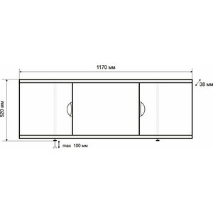 Ванна стальная ВИЗ Antika 120x70 с экраном Emmy Валенсия и ножками, белая орхидея