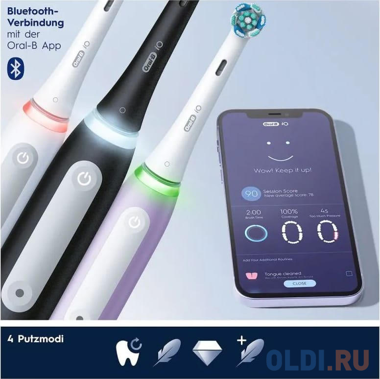 Электрическая зубная щетка IO4 WHITE + TRAVEL CASE ORAL-B