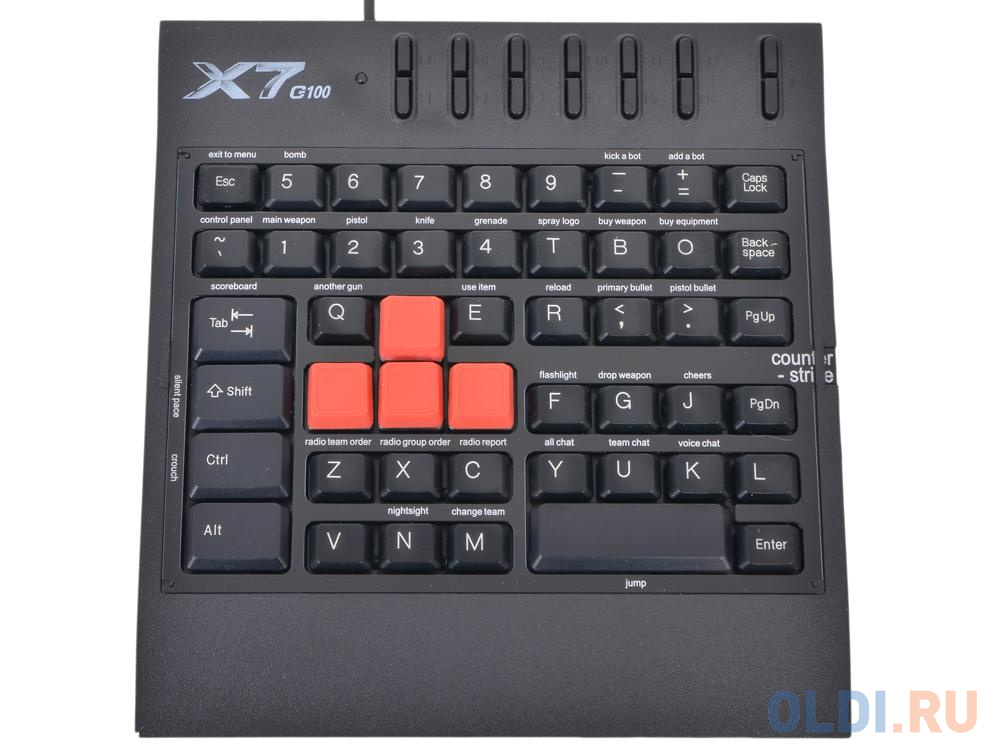 Клавиатура A4Tech X7-G100 Черная, игровая в Москвe