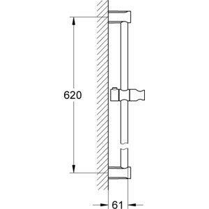 Душевая штанга Grohe Tempesta Cosmopolitan 60 см, хром (27521 000)