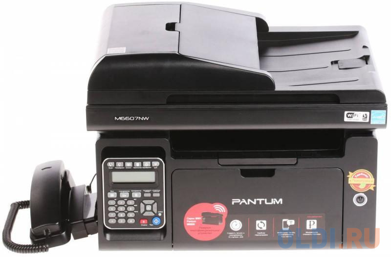 МФУ Pantum M6607NW черный (лазерное, ч.б., копир/принтер/сканер, факс, 22 стр/мин, ADF, 1200?1200 dpi, 256Мб RAM, лоток 150 стр, USB/LAN/WiFi)