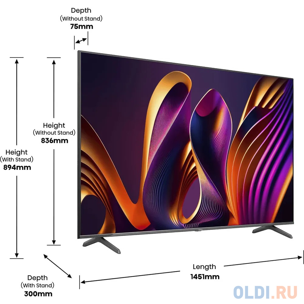 Телевизор QLED 65" 4K 65E7NQ PRO HISENSE