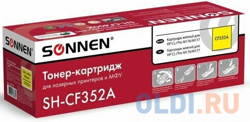 Картридж лазерный SONNEN (SH-CF352A) для HP CLJ Pro M176/M177 ВЫСШЕЕ КАЧЕСТВО, желтый, 1000 страниц, 363952