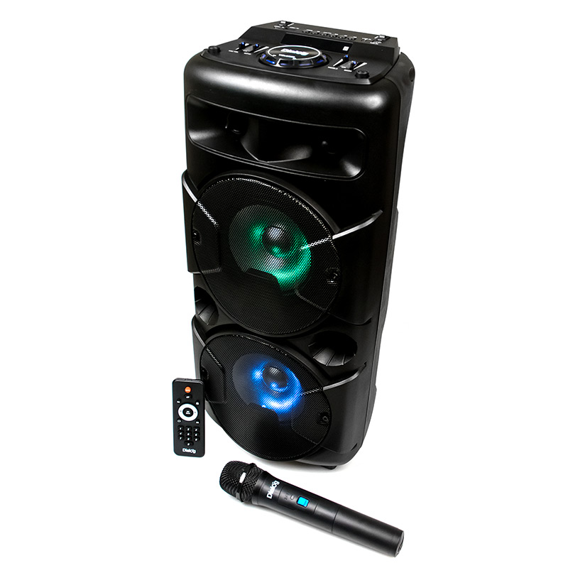 Портативная акустика Dialog Oscar AO-20, 30 Вт, FM, USB, microSD, Bluetooth, подсветка, черный (AO-20)