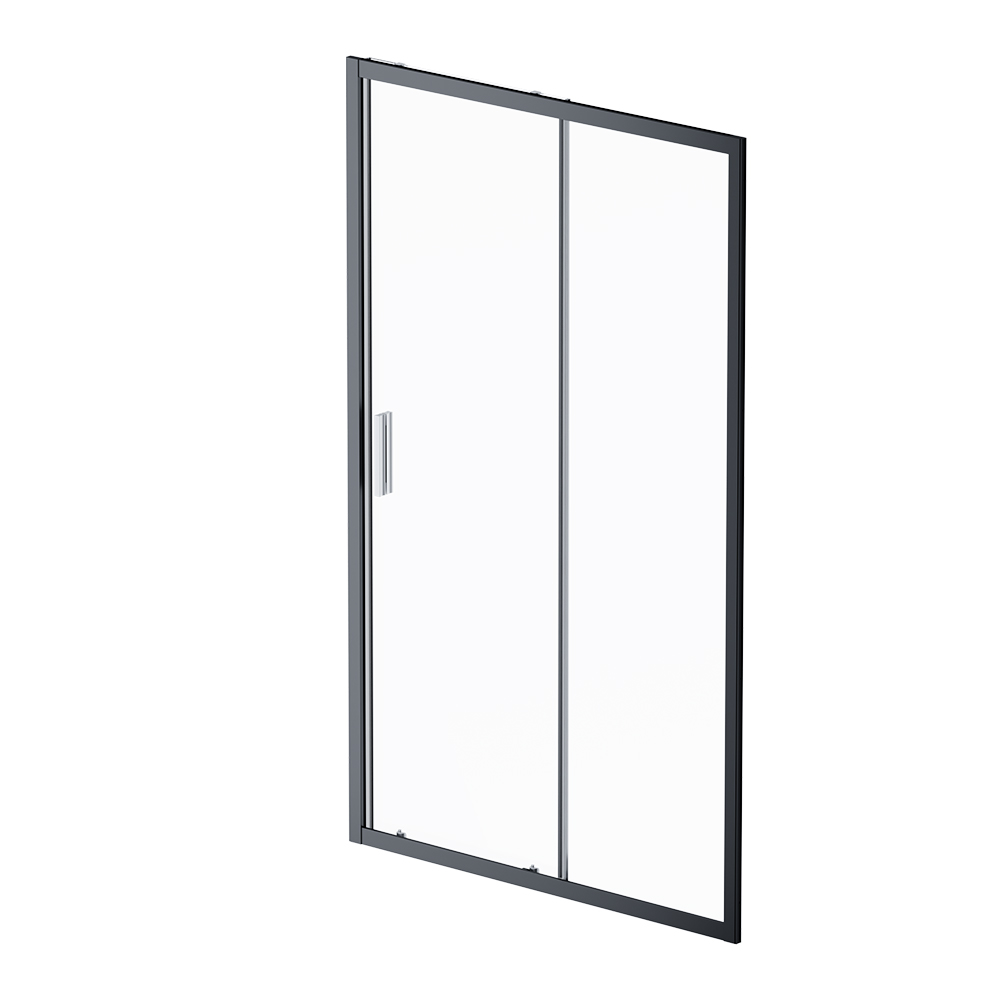 Дверь душевая 120х195 AM.PM Gem Solo W83G-302U120CT, стекло прозрачное, профиль черный матовый