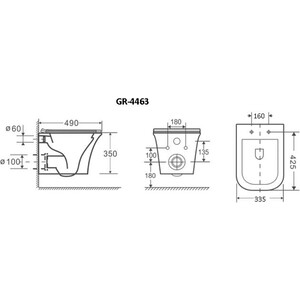 Комплект унитаза Grossman Classic с инсталляцией Grohe, сиденье микролифт (GR-4463S, 38772001) в Москвe