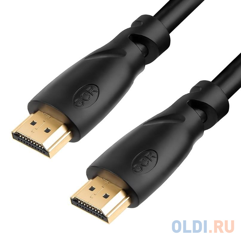 GCR Кабель 2.0m HDMI версия 1.4, черный, OD7.3mm, 30/30 AWG, позолоченные контакты, Ethernet 10.2 Гбит/с, 3D, 4K, GCR-HM310-2.0m, экран