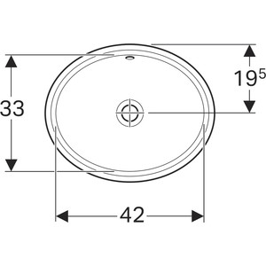 Раковина встраиваемая Geberit VariForm 48х39 (500.748.01.2) в Москвe