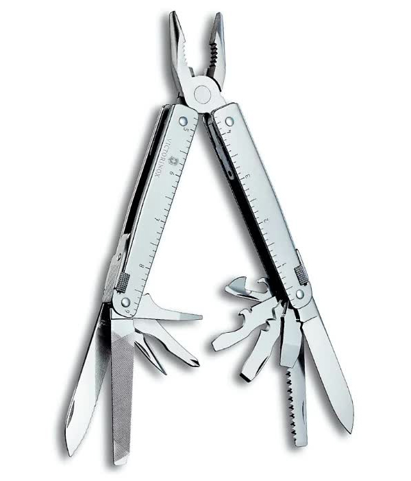 Мультитул Victorinox SwissTool 23 (3.0323.L), 115 мм, 27 функций, кожаный чехол