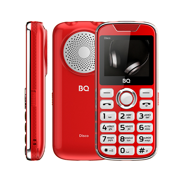 Мобильный телефон BQ 2005 Disco, 2" 176x220, 32Mb RAM, 32Mb, BT, 2-Sim, 1600 мА·ч, micro-USB, красный