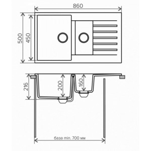 Кухонная мойка Tolero Classic R-118 №001 серый металлик (473530)