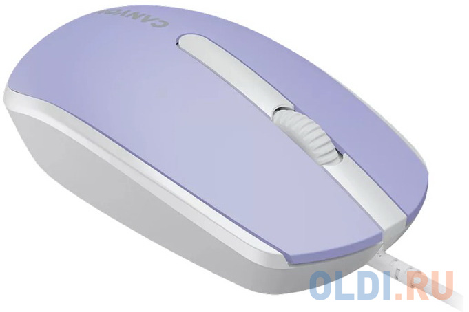 Canyon Wired  optical mouse with 3 buttons, DPI 1000, with 1.5M USB cable, Mountain lavender, 65*115*40mm, 0.1kg