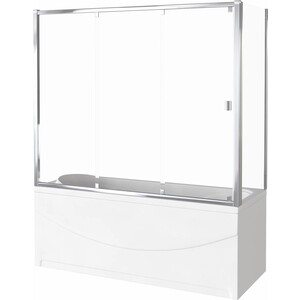 Шторка для ванны Good Door Screen WTW+SP 140х70х140 прозрачная, хром