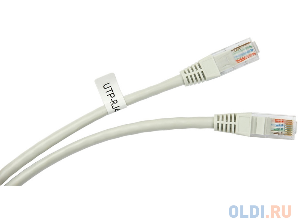 Патч-корд 5E категории UTP с RJ45 серый 0.25м в Москвe