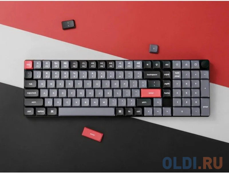 Беспроводная механическая клавиатура QMK Keychron K17 Pro, 103 клавиши, Knob, Hot-Swap, Gateron low profile Blue Switch