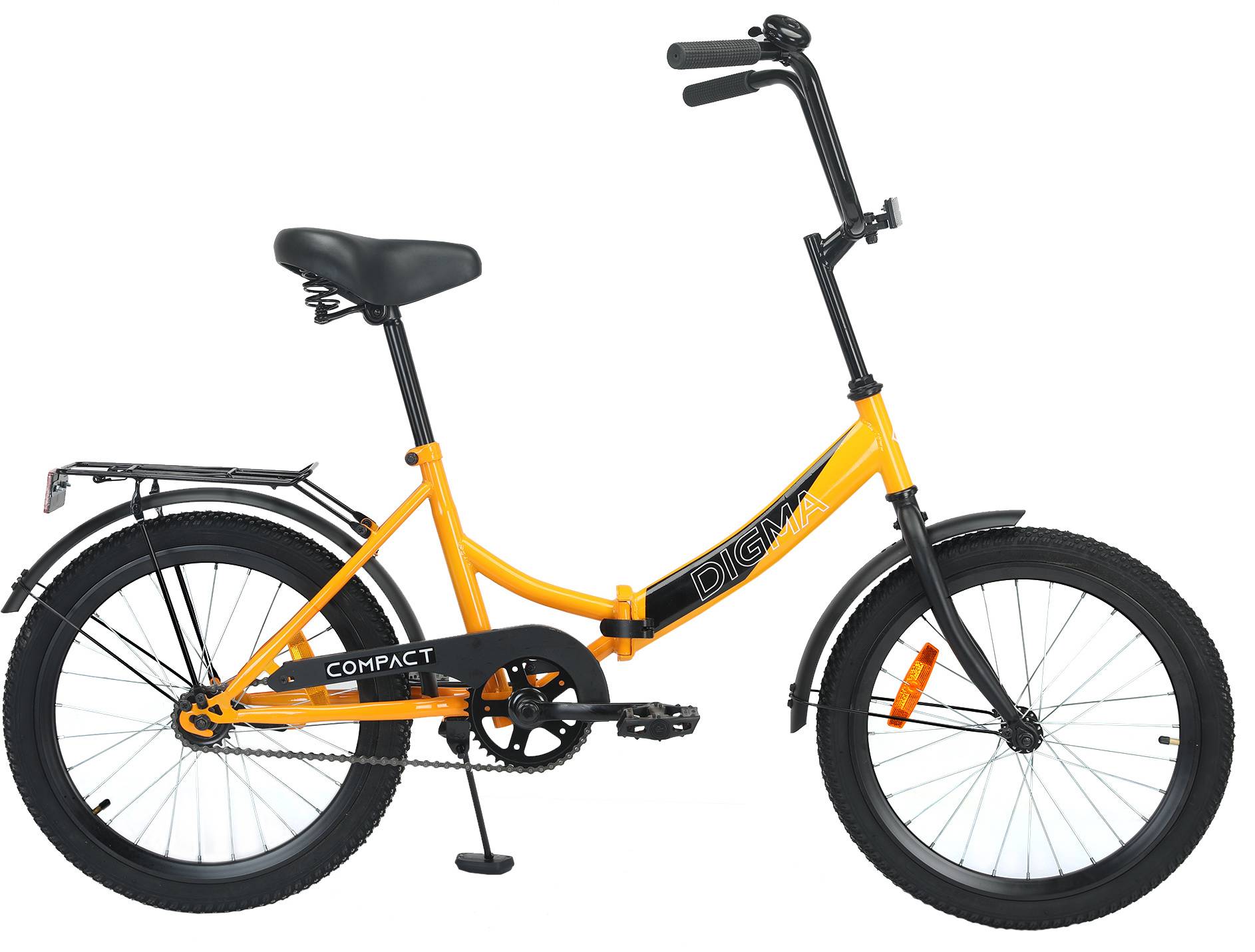 Велосипед городской складной Digma Compact оранжевый (compact-20/14-st-r-o)