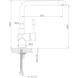 Смеситель для кухни Lemark Expert (LM5074S)