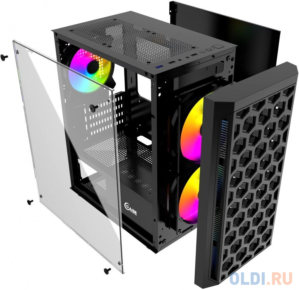 Корпус microATX Powercase CMIMTB-L3 Без БП чёрный в Москвe