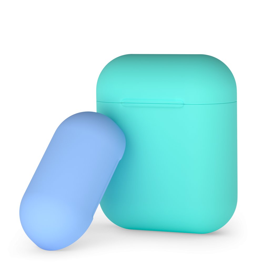 Силиконовый чехол Deppa для AirPods mint-l.blue в Москвe