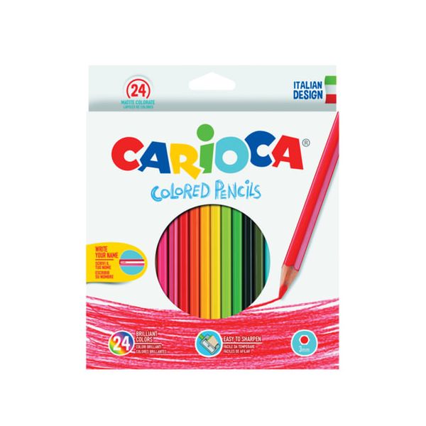 Карандаши цветные Carioca Hexagonal 24 цвета 40381 (6 шт. в уп-ке)