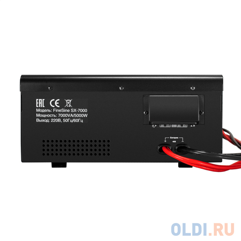 Комплект ИБП EX296005RUS + батарея 40Aч EX282979RUS 4шт (инвертор, синус, для котла, настенный) ExeGate FineSine SX-7000.LCD.AVR.2SH.T <7000VA/5000