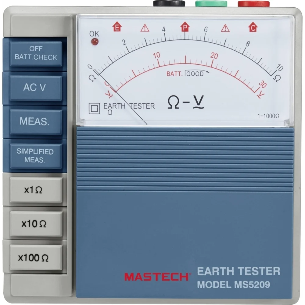 Аналоговый измеритель сопротивления заземления Mastech