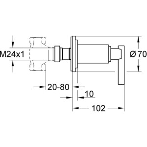 Вентиль Grohe Atrio накладная панель, для 29032/29034/29068 (19088000)