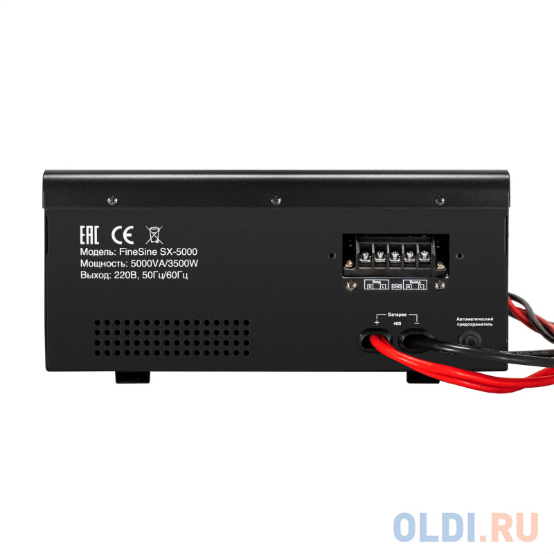 Комплект ИБП EX296004RUS + батарея 33Aч EX282974RUS 4шт (инвертор, синус, для котла, настенный) ExeGate FineSine SX-5000.LCD.AVR.2SH.T <5000VA/3500