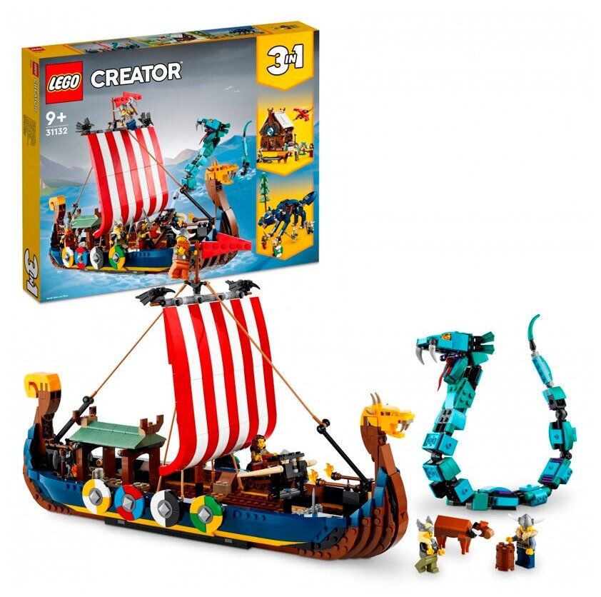Конструктор LEGO Creator "Корабль викингов и Мидгардский змей"