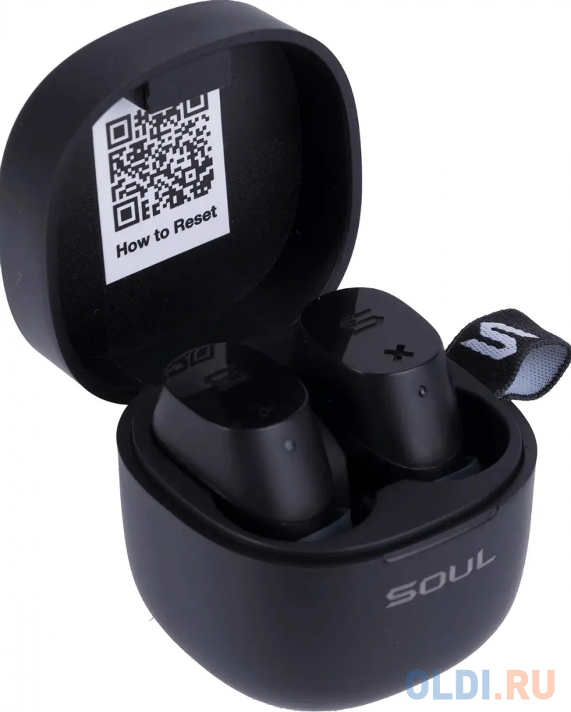 Гарнитура внутриканальные Soul ST-XX черный мат. беспроводные bluetooth в ушной раковине (80000620)