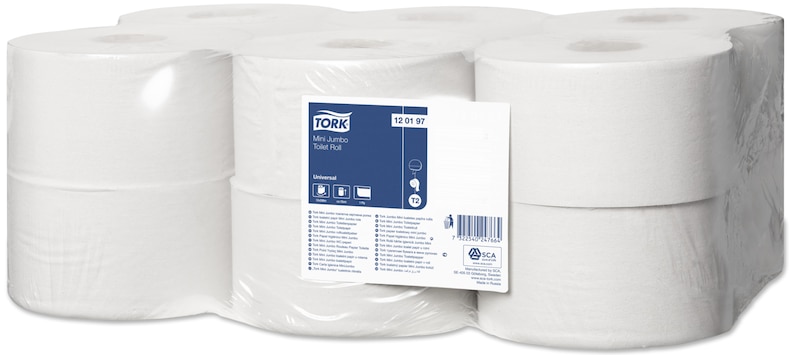 Бумага туалетная TORK Universal T2, слоев: 1, длина 200м, белый, 12шт. (120197)