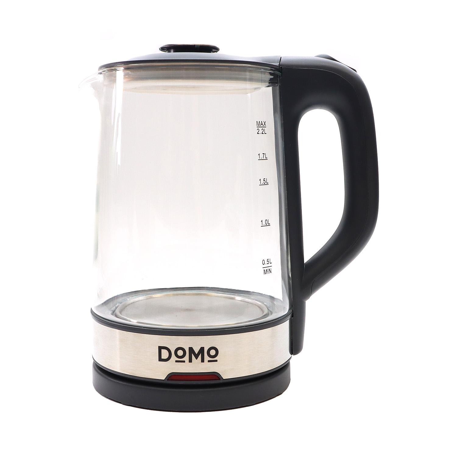 Чайник DOMO SML1803 2.2л. 2 кВт, стекло/пластик, прозрачный/черный (SML1803GL)