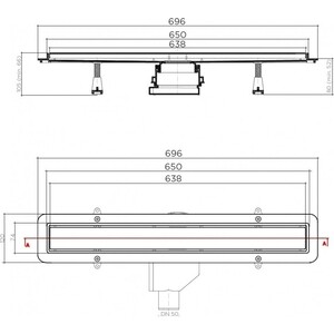 Душевой лоток Pestan Betto Compact Net Line 650 (13702517) в Москвe