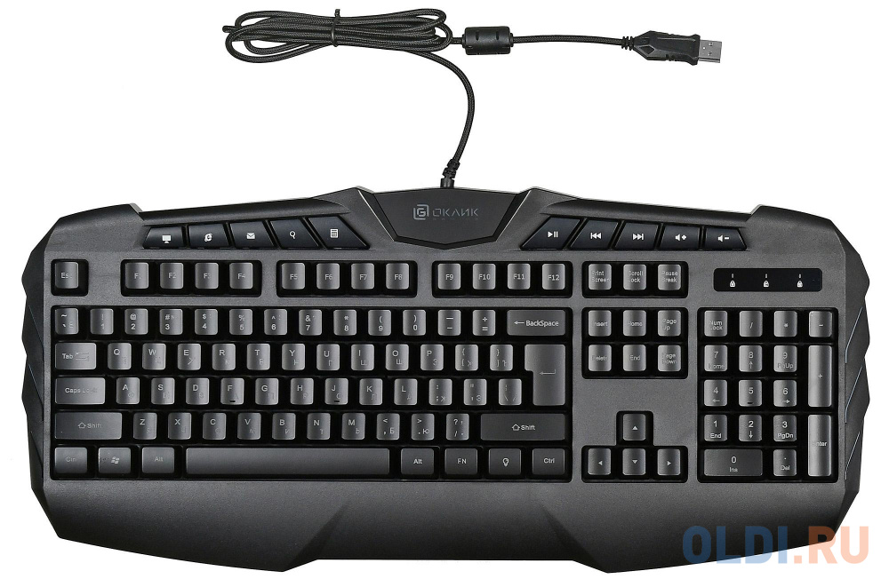 Клавиатура проводная Oklick 777G USB черный
