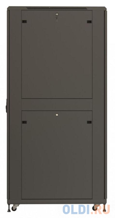 Hyperline TTR-4261-DD-RAL9005 Шкаф напольный 42U 2055x600х1000 мм (ВхШхГ), передняя и задняя распашные перфорированные двери (75%), ручка с замком, цв