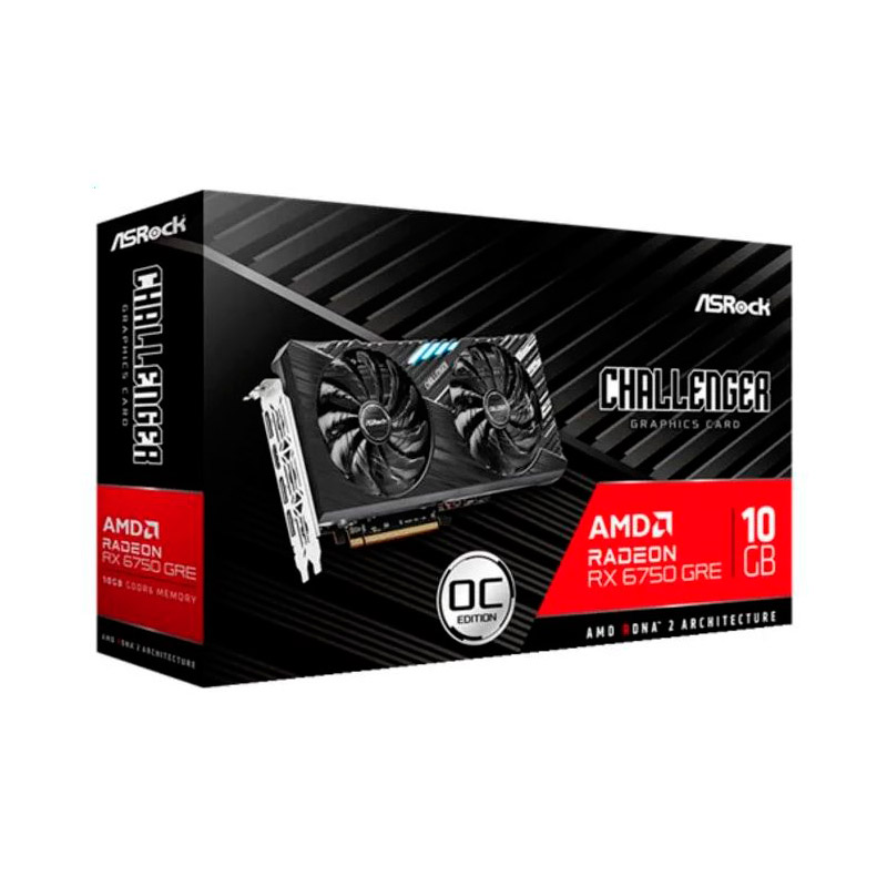 Видеокарта ASRock Radeon RX 6750GRE Challenger 10Gb 2189MHz PCI-E 4.0 10240Mb 16000Mhz 160-bit HDMI 3xDP RX6750GRE CL 10GO