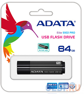 Внешний накопитель 64GB USB Drive ADATA USB 3.1 UV150 черная 90/20 МБ/с AUV150-64G-RBK в Москвe