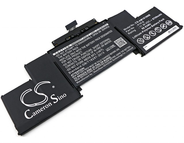 Аккумуляторная батарея Pitatel BT-1833 для Apple MacBook Pro 15" A1398 до середины 2015, A1618, 11.4V, 8700mAh, черный (BT-1833)