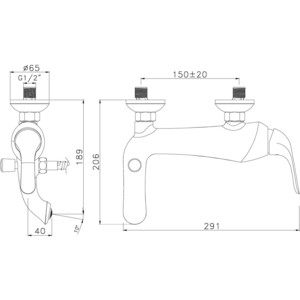 Смеситель для ванны Lemark Swan (LM5402BG)