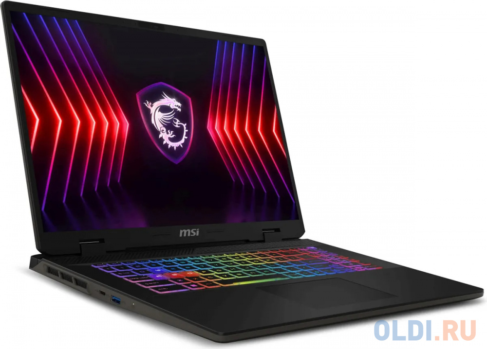 Ноутбук MSI Sword 17 HX B14VFKG-046XRU Core i9 14900HX 16Gb SSD1Tb NVIDIA GeForce RTX4060 8Gb 17" IPS FHD+ (1920x1200) noOS grey space WiFi BT Ca