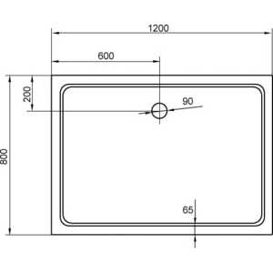 Душевой поддон Cezares Tray M-AH 120х80 стеклопластик (TRAY-M-AH-120/80-35-W)