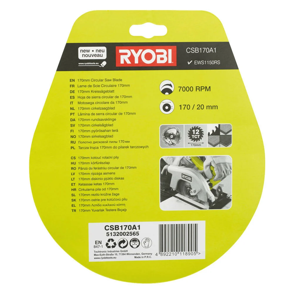 Пильный диск для EWS1150RS Ryobi