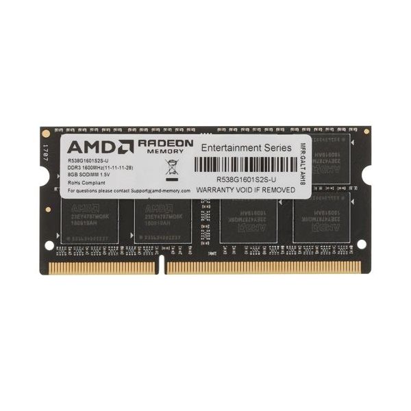 Память оперативная DDR3 AMD 8Gb 1600MHz (R538G1601S2S-U) OEM