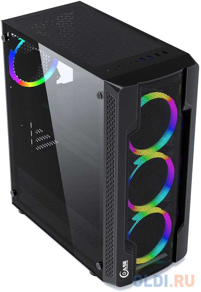 Корпус ATX Powercase Mistral X4 Mesh LED Без БП чёрный